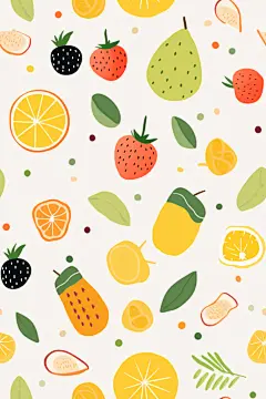 有机食品果蔬水果花纹底图背景图