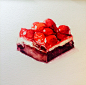 水彩绘－樱桃蛋糕