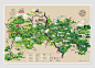 Adobe Portfolio auvergne Carte Chaine des Puys clermont ferrand france ILLUSTRATION  map office de tourisme Promenade Randonnées  Rhônes Alpes Tourisme volcans