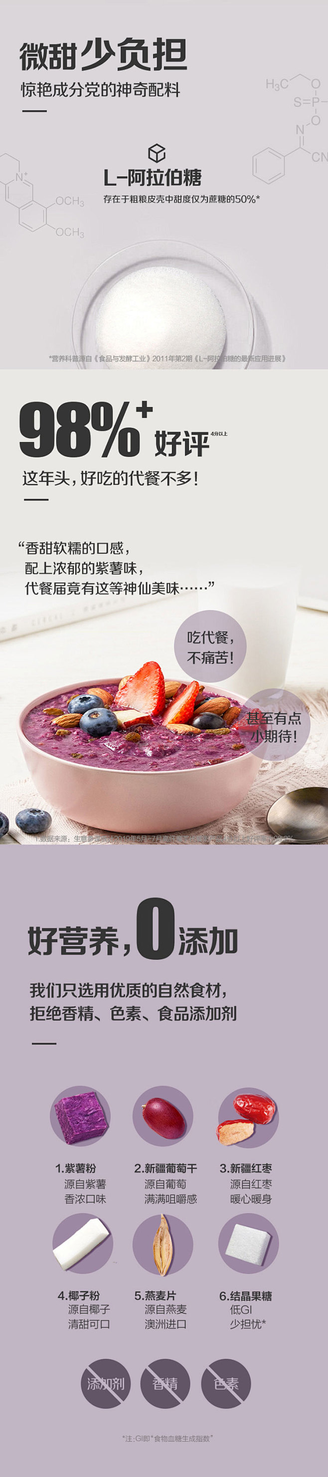 五谷磨房魔芋代餐粉燕麦片营养粉紫薯代餐粥...