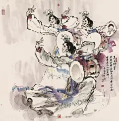 陈玉先绘画专辑zhi民族同乐图-朝鲜族