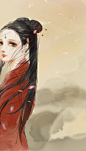 古风水彩_萌萌睡不醒呐__插画师作品_涂鸦王国gracg.com