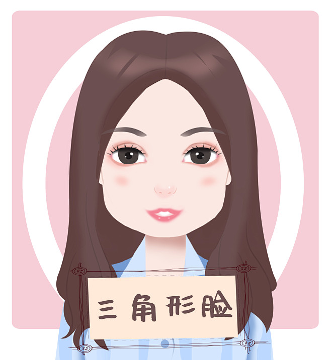 三角形脸型脸部面部<br/>医疗美容整形...