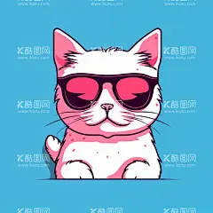 卡通小猫  - 源文件下载【酷图网】卡通小猫,艺术小猫,小猫先生,猫先生,艺术猫,插画猫