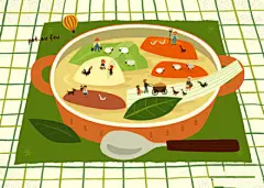 来自日本插画家Tomoko Suzuki的美食插画。 ​​​​