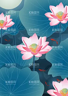 荷花塘  - 源文件下载【酷图网】矢量荷花,矢量荷塘,荷花,荷叶,矢量荷叶,荷塘月色,月光,立夏,矢量夏天,夏季素材,国潮插画,夏天海报,封面,夏季主题,夏天,古风,锦鲤,植物,鱼,古风插画,装饰湖,荷花素材,中国风,矢量花朵,花卉,夏季海报,二十四节气,2023年夏,小暑,大暑,夏季插画