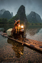 fisherman in Guangxi province, China