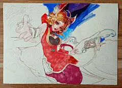 画了一个特效背景稍微复杂一些的图，也锻炼一下画面整体效果