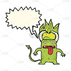 卡通小魔王用气泡说话