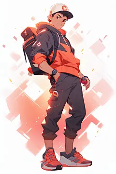 棒球帽帽子特写男孩图片插画