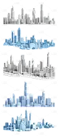 2309SC-素材组合-3D立体城市建筑