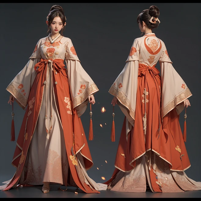 AI古风武侠角色插画素材 国风人物服装设计 影视游戏角色概念设定-淘宝网-花瓣网