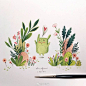 小清新风儿童插画，可做手账素材~ 
ins：elisaferroillustration ​ （转）via @ins插画 ​
