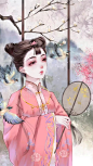 古风 女 人像 头像 人物 手绘