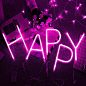 Amazon.com: Smilco 发光 Marquee 字母霓虹灯，粉色 26 字母墙饰数字，带 USB 和电池供电灯，适用于婚礼、生日、圣诞节派对、卧室装饰: Home & Kitchen