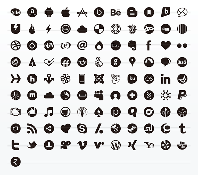 Social Media Glyphs ...
