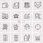 set 16 universal icons business