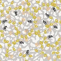黄色粉彩花在动物皮豹纹无缝图案矢量，设计时尚，织物，壁纸和所有印花