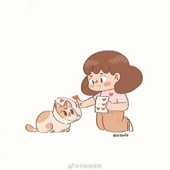 插画师korawia笔下的小女孩，无敌可...