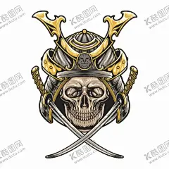 日本武士头像 【酷图网】日本,武士,头像,鬼武士,骷髅头,盔甲帽,
