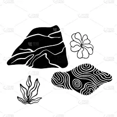 水疗按摩背景。冥想图标推广设计。放松瑜伽的邀请。波西米亚手绘风格。自然日本图形。幸福与和谐。东方壁纸
