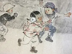 【80后美女画家潘川的童趣水墨画作品】
小時候，幸福是件簡單的事；長大了，簡單是件幸福的事⋯⋯