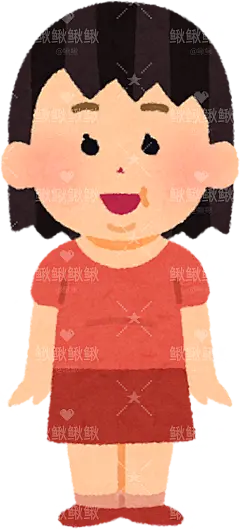 胖乎乎的孩子himan_pocchari02_girl男孩女孩子儿童表情包动作姿势贴纸扁平儿童插画元素卡通免扣png图片素材