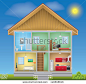 Detailed house interior - stock vector