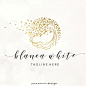 Circle logo Gold Logo Tree logo and watermark Custom Logo design Photography logo and watermark Premade logo Custom logo branding kit 045 : This logo is perfect for fashion bloggers, photographers, interior designs, event & wedding planners, small bus