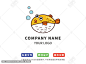 创意水族鱼logo标志卡通商标