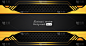 Orange yellow and black Abstract business backgrou