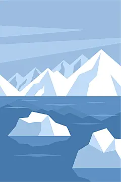 唯美手绘山水风景插画背景