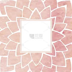 绘画插图,矢量,粉色,边框,水彩画,荷花,贺卡,绘画作品,印度人,spa美容