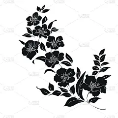 花剪影图片素材-高清花剪影图片大全-花瓣网素材库