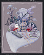 植物小场景_眼神变得犀利起来了__插画师作品_涂鸦王国gracg.com