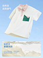 EBAER儿童短袖T恤POLO衫2024夏装新款男女童翻领透气上衣百搭体恤-tmall.com天猫