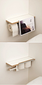 Florian Gilges设计的toilet paper holder，非常实用的小家具。