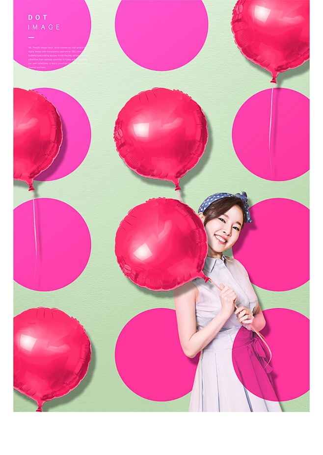时尚多彩气球主题气氛唯美女生简洁生活拍照...