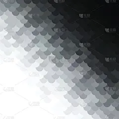灰白色屋顶瓦片图案，创意设计模板