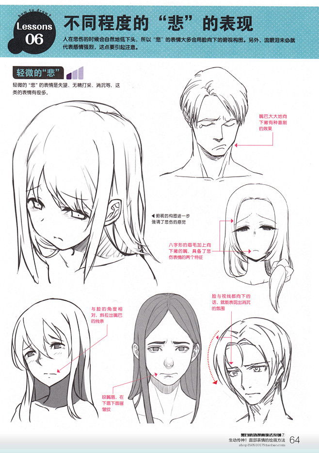 二次元表情 二次元头像 画法 
教程