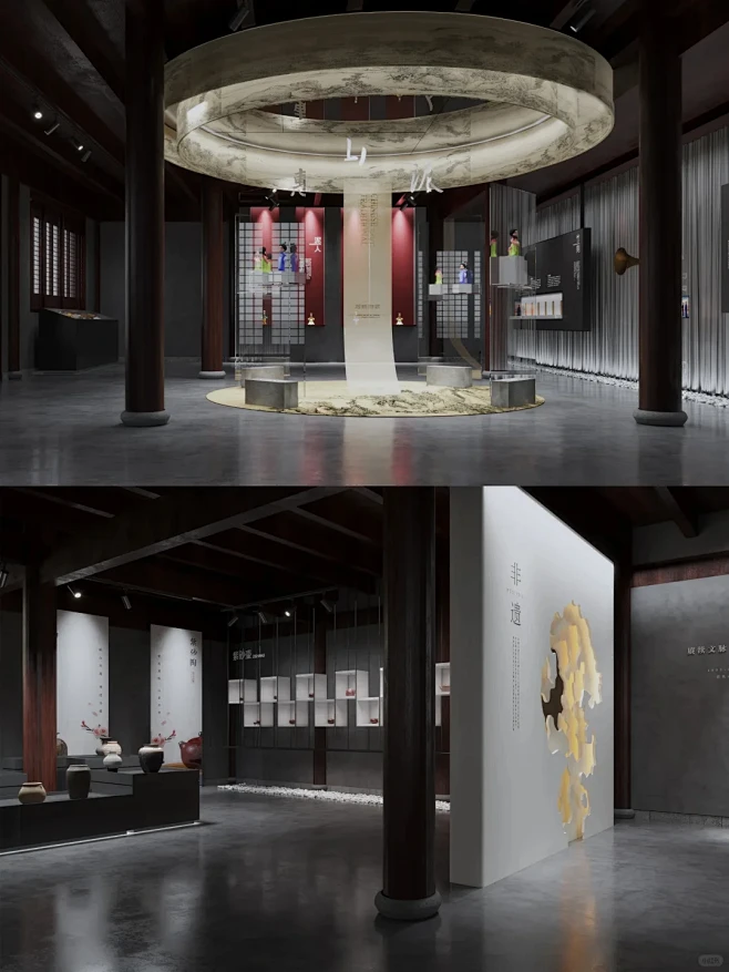 非遗文化展示展馆设计｜项目分享图片_非遗展厅图片素材-花瓣网