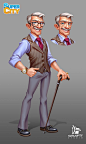 Male Characters for SuperCity , Grafit Studio : Male characters of all ages and professions for the app game "SuperCity" by Playkot studio.