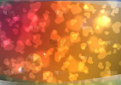 抽象心形插图背景与甜蜜的心设计