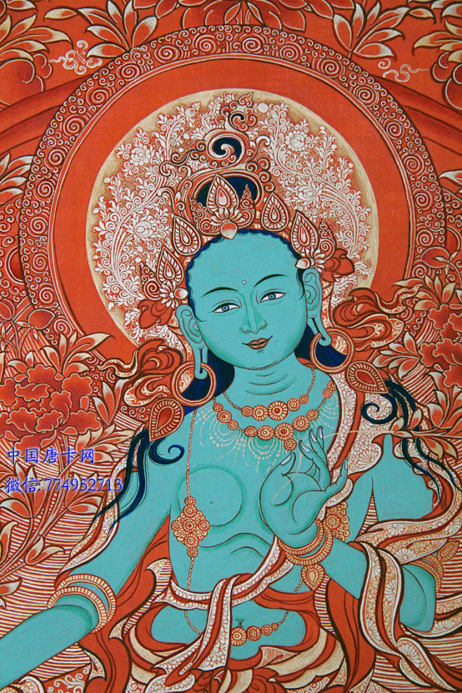 绿度母唐卡[000828]_中国唐卡网