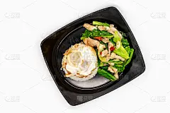 白底黑底青衣炒鸡。