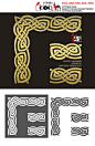 Celtic Knot Border Stencil / Decal Digital Templates SVG DXF image 1