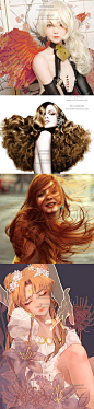 2.8万张时尚游戏发型设计图片参考古风现代头发造型奇幻头部头像-淘宝网