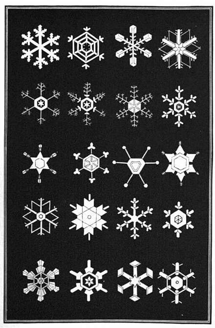 《Snowflakes》中各种雪花的画法...