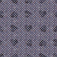 具有紫色心的正则Polka-Dot无缝矢量图案。优雅的瓦伦丁几何背景。适用于时尚、室内装饰、壁纸和印