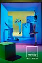 PANTONE Make it brilliant Brand Campaign : This campaign direction tells the story of “creating with color” through experimentation and articulating dimensionality for each of the three areas of Pantone’s core products. How space is activated and engaged